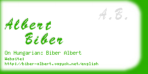 albert biber business card